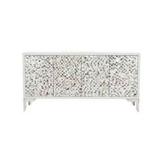 Anabela Mother of Pearl Cabinet – Exquisite Storage with Mother-of-Pearl Inlay and Iron Base