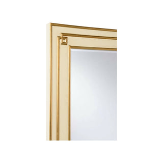 Greek Hall Mirror – Majestic Design with Gold Leaf Frame and Beveled Edges