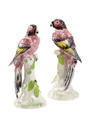 Large Kenya Parrots (Pair) – Hand-Painted Decorative Sculptures