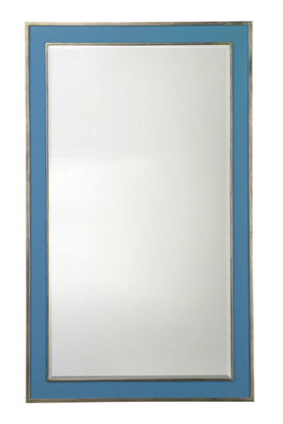 Ocean Blue Mirror – 50 Inch Elegant Beveled Wall Mirror with Antique Silver Leaf Frame