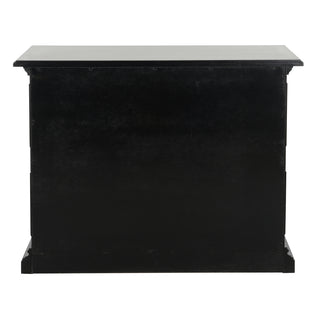 River Street Chest - Black with 3 Drawers and Acrylic Handles