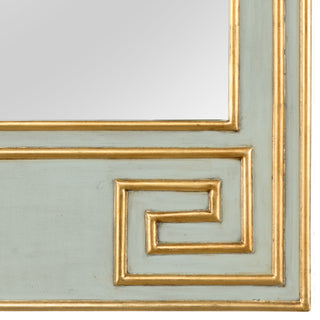 Greek Hall Mirror – Majestic Design with Gold Leaf Frame and Beveled Edges