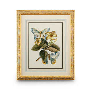 Butterfly Oasis – Gold Leaf Framed Wall Art with French Mat, 27" x 22"