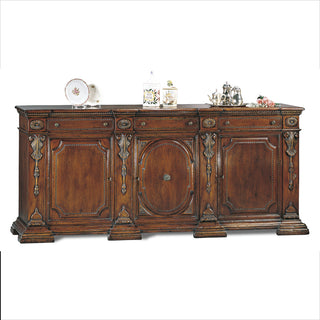 Francesco Molon C3N XVI CENTURY WALNUT CARVED SIDEBOARD,3 DOORS