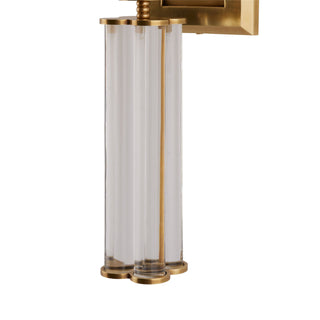 Eckart Sconce - Antique Brass Finish with Clear Glass Rods