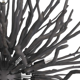 Finch Chandelier - Organic Starburst Design, Dark Gray Wash, 45 in Height