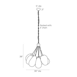 Wilkes Chandelier - Organic Bubble Cluster Design in English Bronze