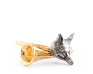 Golden Hunt Horn Napkin Ring