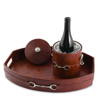 Equestrian Horse Bit Vegan Leather Ice Bucket