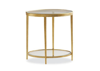 HM1020L-2 - JINX BRASS ROUND SIDE TABLE