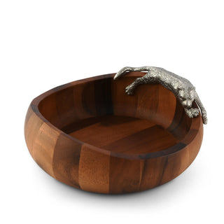 Leopard Wood Salad Bowl - Large