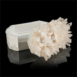 CRYSTALS ON WHITE BOX