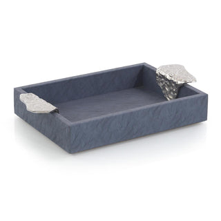 Gypsy Blue Leather Tray I JRA-12032