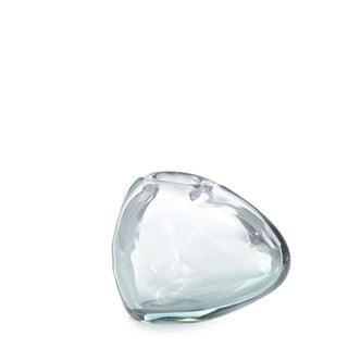 Handblown Translucent Navy Blue Glass Vase – Unique Artistic Home Décor