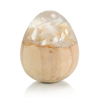 Clear Resin, Wood Stone Egg JRA-14001