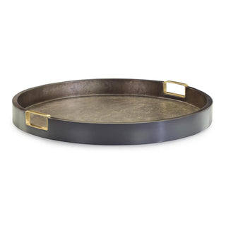 John Richard  Round Tenebra Tray with Brass Handles, Large JRA-14577
