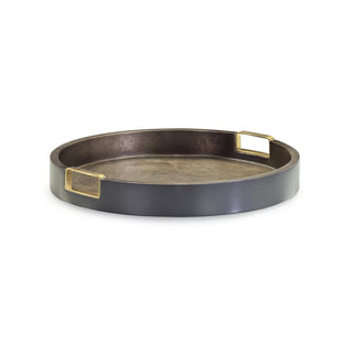 John Richard  Round Tenebra Tray with Brass Handles, Small JRA-14578