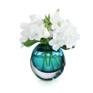 Sweet Nothings Artificial Floral Arrangement – Magnolia Blooms in Glazed Ebony Ceramic Vase