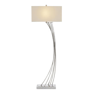 Cambered Nickel Floor Lamp JRL-10364