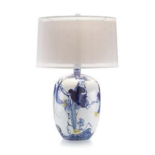 John Richard Blue Asian Gardens Table Lamp JRL-8854