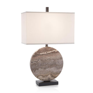 Layered Stone Disc Table Lamp JRL-9718