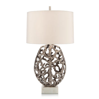 Primordial Table Lamp In Nickel JRL-9890