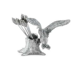 Pewter Mallard Duck Cheese Pick Set