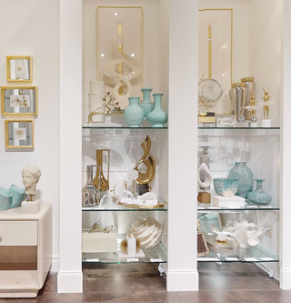 Gold Bursts on white marble Bookends