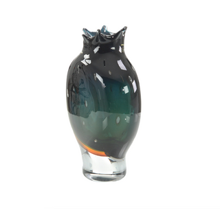 Hand-Blown Dark Blue and Amber Vase JRA-13323