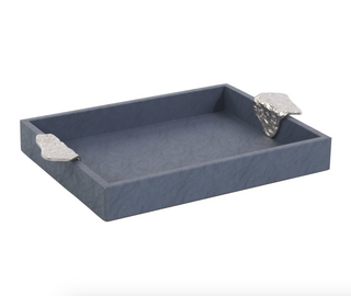 Gypsy Blue Leather Tray II JRA-12033