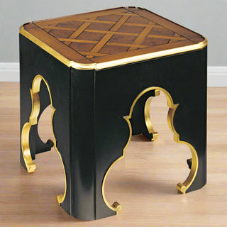 Francesco Molon Small Lamp Table, Inlaid Top