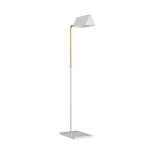 Tyson Floor Lamp - Antique Brass Steel - Classic Lighting Fixture for Living Room or Study