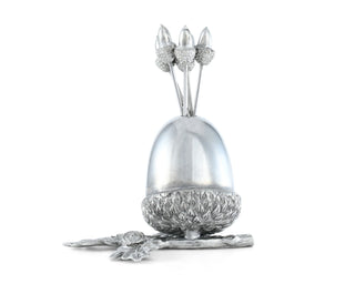 Pewter Acorn Cheese Pick Set