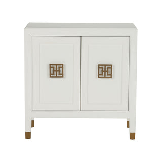 Jill Bedside Chest – Modern Asian Design with Brass Hardware, Bedroom or Living Space Accent Table