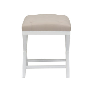 Soho Tufted Acrylic Bench - Modern White or Clear Design with Muslin Seat