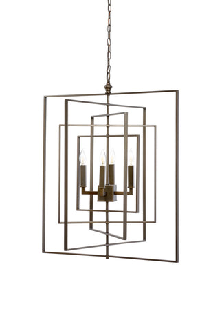 Cube Chandelier - Modern Elegance with Bronze Finish