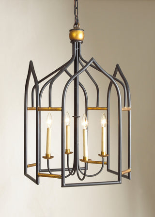 Seville Lantern - Gothic Black and Gold Finish