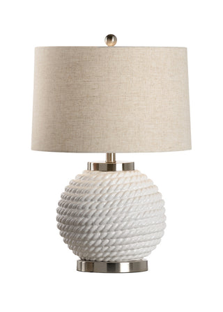 Wildwood Marina Lamp – Ice White Ceramic Rope Design