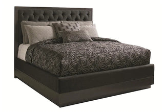 Maranello Upholstered Bed – Queen, Modern Headboard with Button Tufting & Nailhead Trim