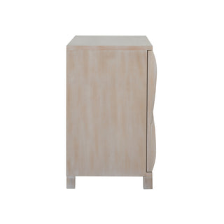 Trujillo Cabinet with Whitewashed Finish and Wave Cutouts