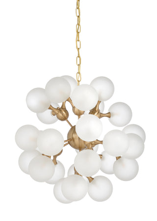 Manhattan Chandelier - Contemporary Gold and Opaque Globe Cluster Design