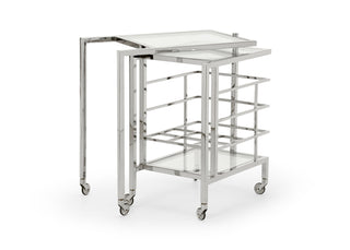 Rankin Bar Cart with Nickel Finish – Modern Elegant Design