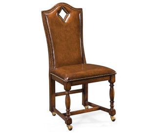 Jonathan Charles High Back Chair Playing Card Diamond - Leather