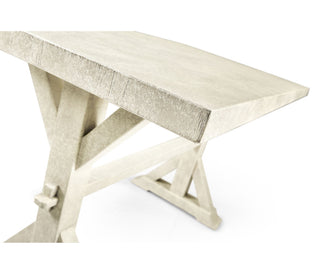 Casual 54" White Wash Dining Table - Driftwood Finish