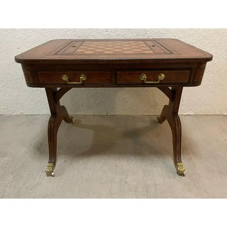 Maitland Smith Burl Walnut Regency Game Table