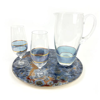 Panthera Indigo Glass Pitcher