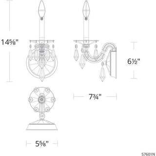 Napoli 1 Light 8.00 inch Wall Sconce by Schonbek