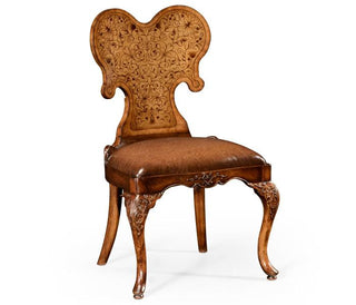 Jonathan Charles Seaweed Marquetry Side Chair