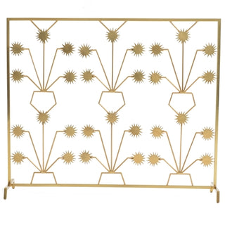 SOFT FINISHED BRASS FIREPLACE SCREEN