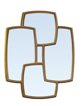 Overlaps Mirror - Organic Interlocking Shapes - Modern Geometric Design